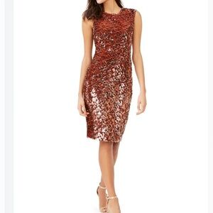 Vince Camuto Velvet Sequin Animal-Print Dress NWT SZ 6